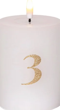 Star Trading LED-kynttilä Flamme Advent valkoinen 4 kpl