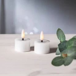 Star Trading LED-kynttilä Flamme Flow 4 cm valkoinen 2 kpl