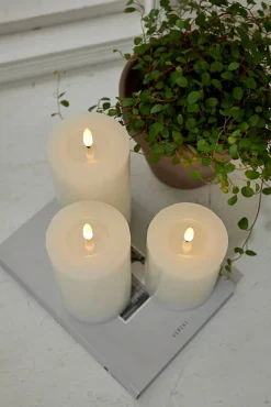 Star Trading LED-kynttilä Flamme Flow 15 cm valkoinen