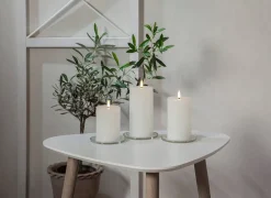 Star Trading LED-kynttilä Flamme Flow 15 cm valkoinen