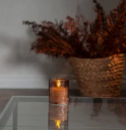 Star Trading LED-kynttilä Flamme Leaf 10 cm ruskea