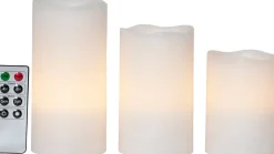 Star Trading LED-kynttilä May valkoinen 3 kpl