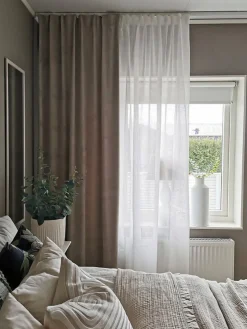 Svanefors verhot Elise 135x280 cm beige 2 kpl