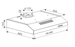 Thermex liesituuletin Thermex Close 500 mm valkoinen