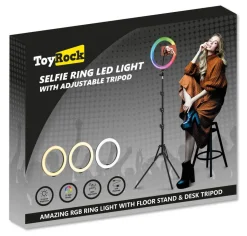 Toyrock rengasvalo 26 cm säädettävällä jalalla