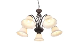Trio Lighting kattokruunu Rustica 5-os E27 rustiikki