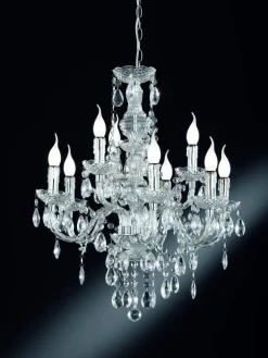 Trio Lighting kattokruunu Luster 9-os 9xE14 kirkas