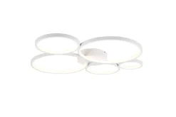 Trio Lighting kattovalaisin Rondo LED 5-os mattavalkoinen