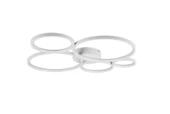 Trio Lighting kattovalaisin Rondo LED 5-os mattavalkoinen