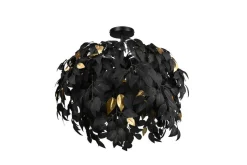 Trio Lighting kattovalaisin Leavy 70 cm 3xE14 mattamusta