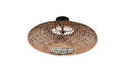 Trio Lighting kattovalaisin Hedda 2xE27 mattamusta/sisal