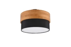 Trio Lighting kattovalaisin Seasons 30 cm E14 musta/puu