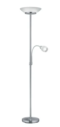 Trio Lighting lattiavalaisin Gerry E27+E14 harjattu teräs