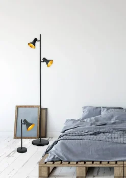 Trio Lighting lattiavalaisin Nina 2xE14 musta