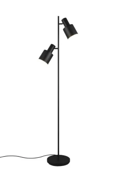 Trio Lighting lattiavalaisin Agudo 2xE27 mattamusta