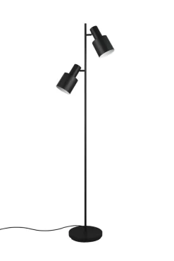 Trio Lighting lattiavalaisin Agudo 2xE27 mattamusta