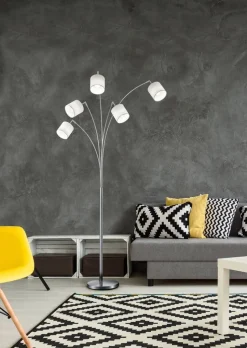 Trio Lighting lattiavalaisin kaari Tommy 5-os E14 harjattu t