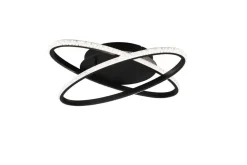 Trio Lighting LED kattovalaisin Lane mattamusta/kristalliefe