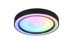 Trio Lighting LED kattovalaisin Arco 40 cm mattamusta RGBW