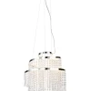 Trio Lighting LED riippuvalaisin Pomp 38 cm kromi/kirkas