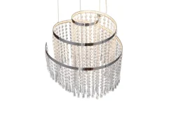 Trio Lighting LED riippuvalaisin Pomp 38 cm kromi/kirkas