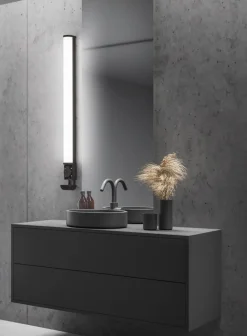 Trio Lighting LED seinävalaisin Piera H2O 80 cm mattamusta