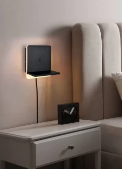 Trio Lighting LED seinävalaisin Fairfield mattamusta latausa