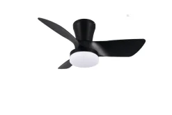 Trio Lighting LED tuuletinkattovalaisin Randers mattamusta