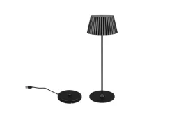 Trio Lighting LED ulkopöytävalaisin Suarez mattamusta ladatt