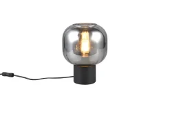 Trio Lighting pöytävalaisin Diva E27 mattamusta/kromattu