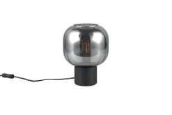 Trio Lighting pöytävalaisin Diva E27 mattamusta/kromattu