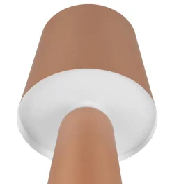 Trio Lighting pöytävalaisin Nubian E27 kahvinruskea