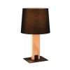 Trio Lighting pöytävalaisin Rahul LED + E27 puu/musta