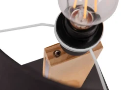 Trio Lighting pöytävalaisin Rahul LED + E27 puu/musta