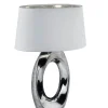 Trio Lighting pöytävalaisin Taba 52 cm E27 hopea/valkoinen