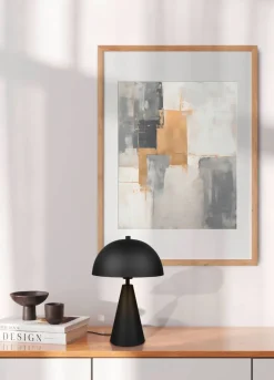 Trio Lighting pöytävalaisin Alfie E27 mattamusta