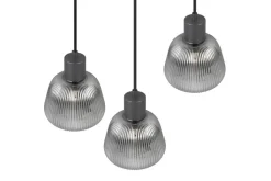 Trio Lighting riippuvalaisin Tarifa 3-os E27 mattamusta/krom