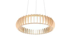 Trio Lighting riippuvalaisin Monte LED 60 cm valkoinen/puu