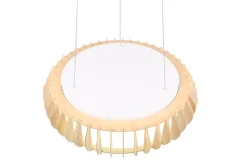 Trio Lighting riippuvalaisin Monte LED 60 cm valkoinen/puu