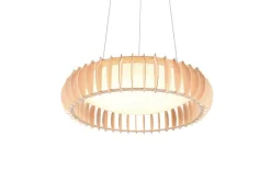 Trio Lighting riippuvalaisin Monte LED 60 cm valkoinen/puu