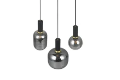 Trio Lighting riippuvalaisin Diva 3-os E27 mattamusta/kromat