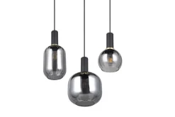Trio Lighting riippuvalaisin Diva 3-os E27 mattamusta/kromat