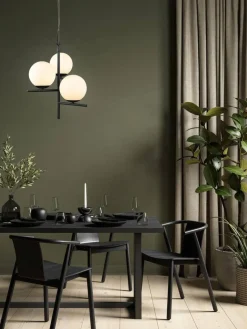 Trio Lighting riippuvalaisin Pure 3-os E14 mattamusta