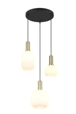 Trio Lighting riippuvalaisin Diva 3-os E27 mattamessinki/val