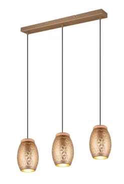 Trio Lighting riippuvalaisin Bidar 3-os E27 kahvinruskea