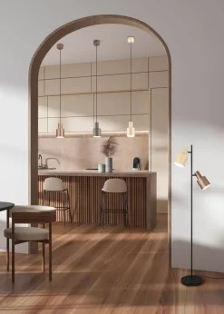 Trio Lighting riippuvalaisin Agudo 1-os E27 kahvinruskea