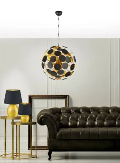 Trio Lighting riippuvalaisin Discalgo 6xE14 mattamusta