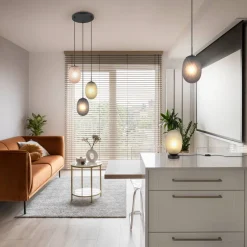 Trio Lighting riippuvalaisin Facette 1-os E27 mattamusta/sav