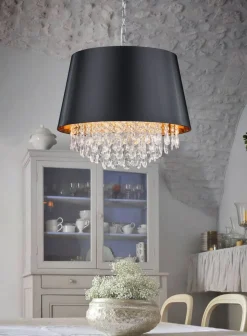 Trio Lighting riippuvalaisin Loreley 3xE14 musta/kulta