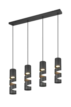 Trio Lighting riippuvalaisin Stream 4-os GU10 mattamusta